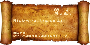 Miokovics Leonarda névjegykártya